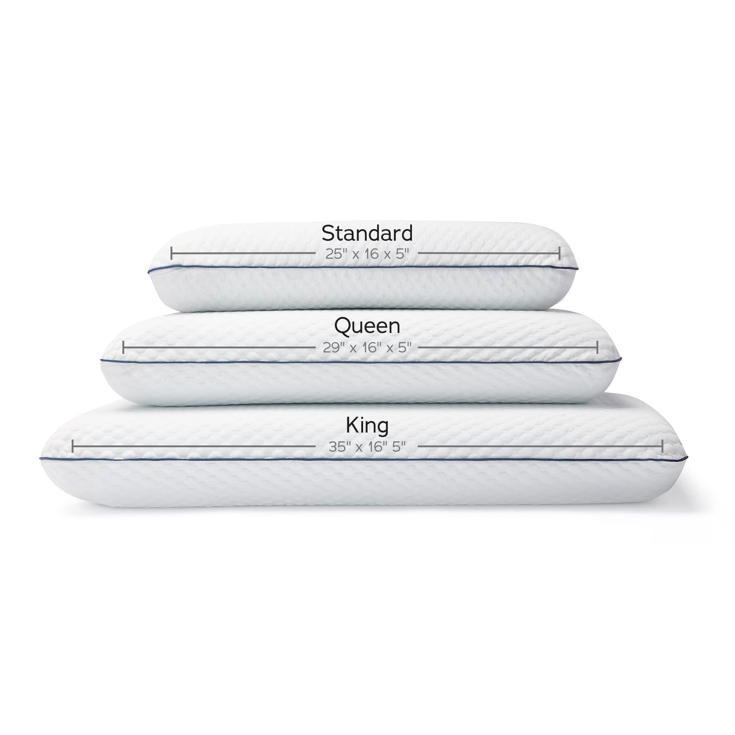 WEEKENDER Geltraagschuimkussen - Standaard maat - 1 pack - Medium pluchegevoel