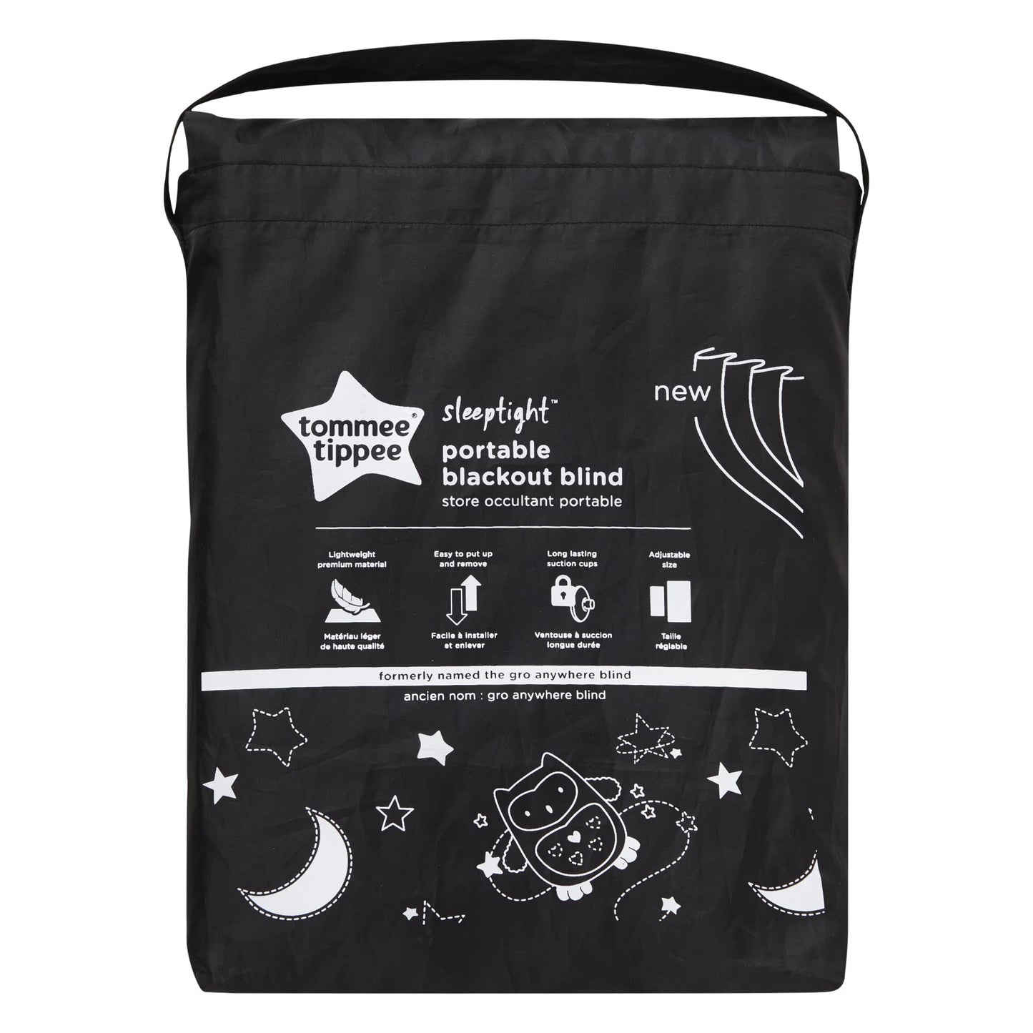 Tommee Tippee Sleeptime draagbaar verduisteringsgordijn met zuignappen, verstelbaar en licht, groot, 130 x 198 cm