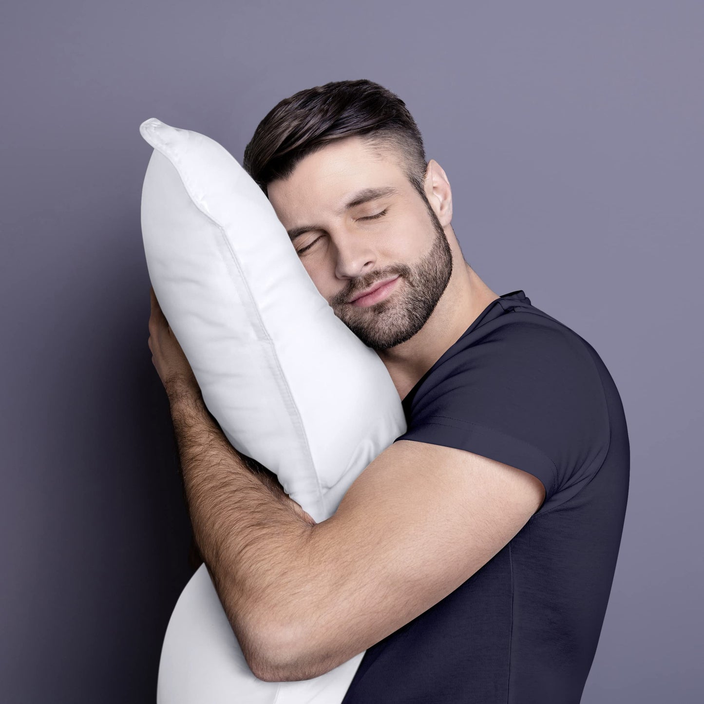 Utopia Bedding Premie Kussen (Set van 2), 50 x 70 cm Beddenkussens, Zachte Stof met Holle Vezelvulling (Wit)