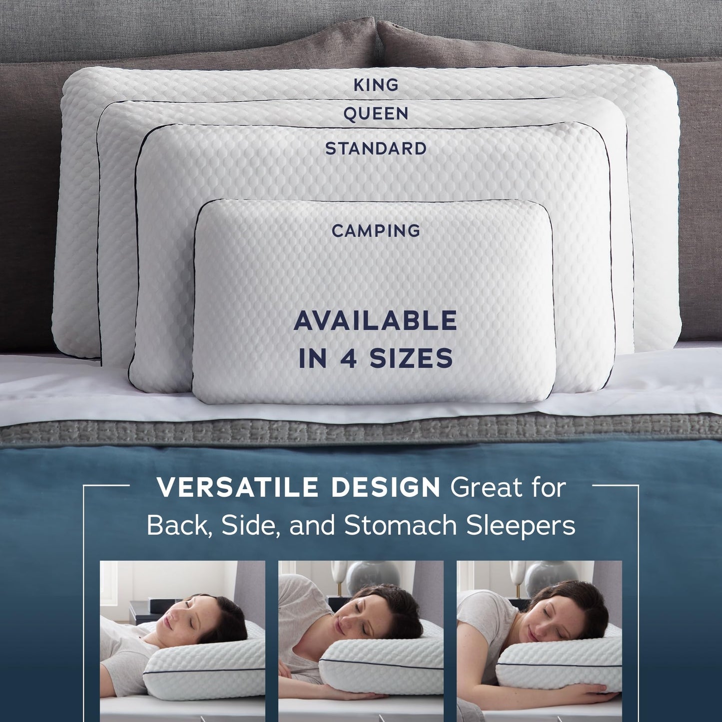 WEEKENDER Geltraagschuimkussen - Standaard maat - 1 pack - Medium pluchegevoel