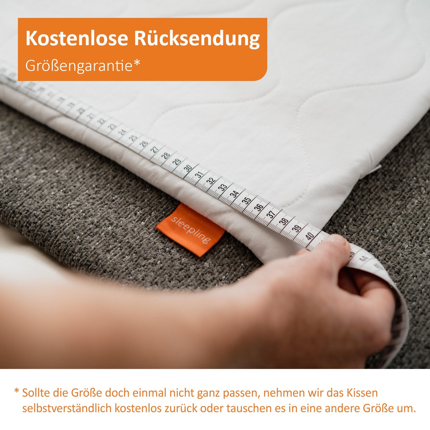 sleepling Comfort 190021 kussen met ritssluiting, 100% microvezel 40 x 60 cm, wit